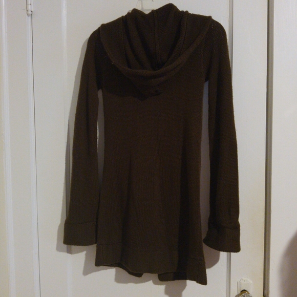 Wet Seal brown duster cardigan with hood sz small. Final Price Drop - Price Firm - Picture 5 of 5